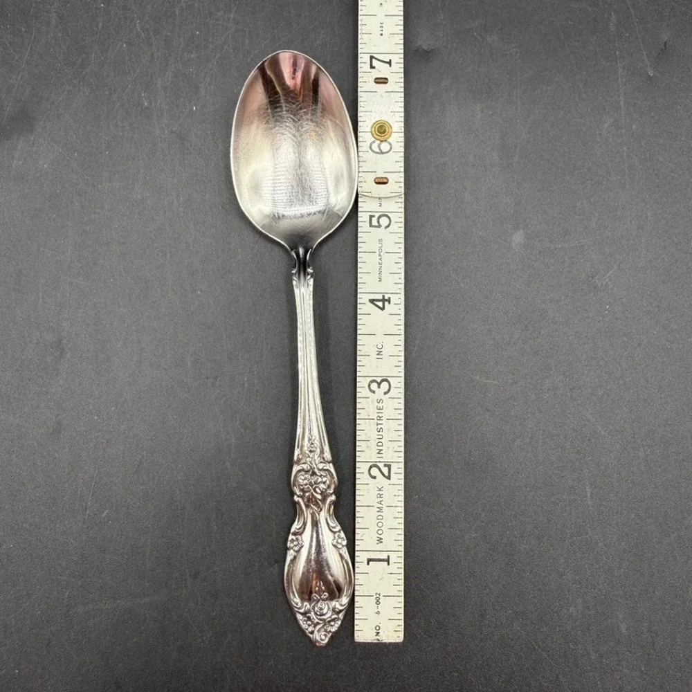 Vintage Oneida Louisiana Place Soup Spoon Set of 4 Stainless Steel Floral Boho